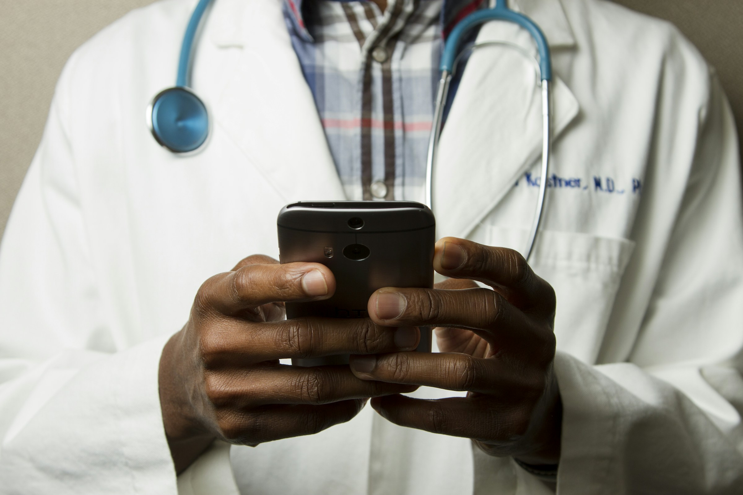 Medical professional with equipment